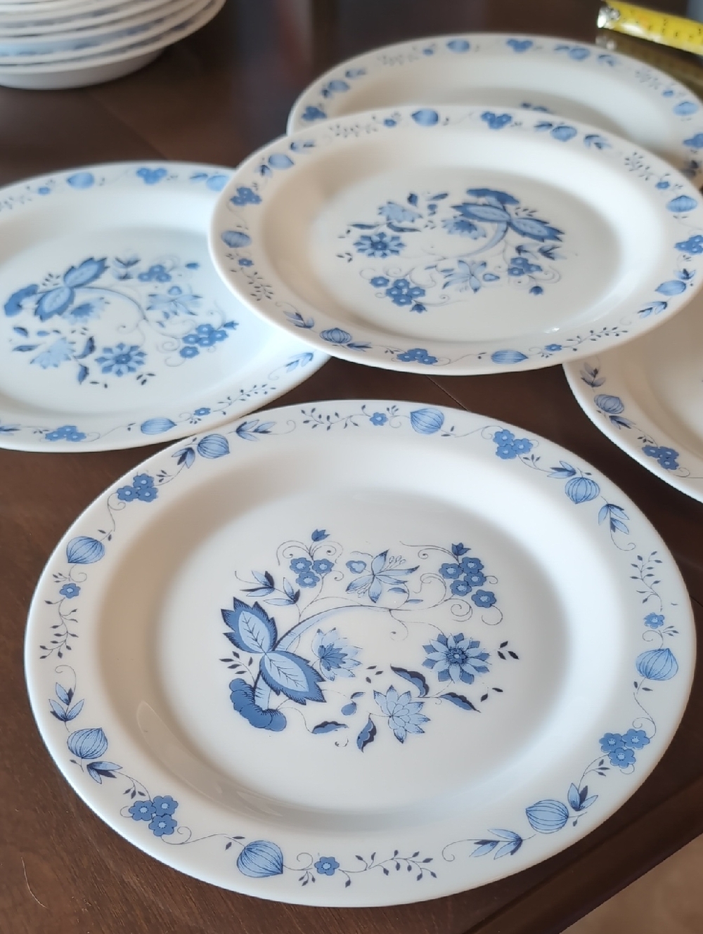 Blue onion Floral Dinner Plates - Set of 5